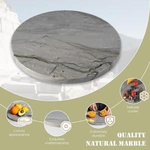 Tabla de cortar de mármol brillante gris con diseño minimalista perfecta para cortar servir hornear y elegante exhibición de cocina moderna - Product Image 5