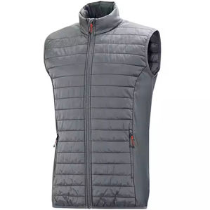 Fashionable Men's Puffer <b>Vest</b> Jacket Padded <b>Black</b> Grey Collar Plain Winter Wear Men's Jackets for Man - Product Image 1