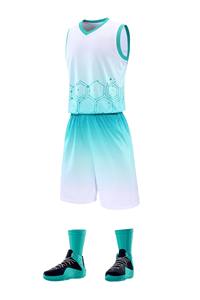 Uniforme de baloncesto estudiante deporte juego Jersey entrenamiento equipo uniforme hombres dos piezas manga corta Suelto - Product Image 6