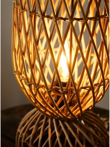 Lampe de table en rotin tressé écologique la plus vendue, corps en osier ouvert, éclairage naturel fait main pour le marché de gros de l'ameublement - Product Image 6