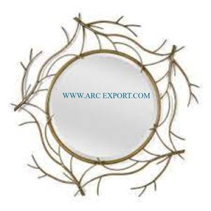 Haute exigence Top vente fantaisie mur miroir décoratif fabriqué à la main nouveau Style en aluminium matériel salon tenture murale miroir - Product Image 2