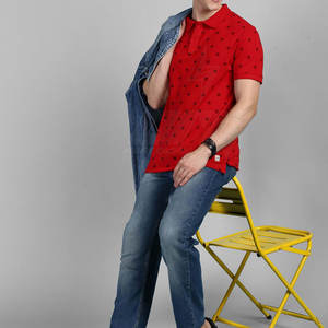 Camiseta Polo estampada de alta calidad para hombre en stock Camiseta Polo para hombre de etiqueta privada Camiseta Polo para hombre - Product Image 4