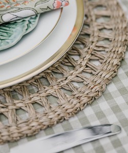 Mantel Individual de algas marinas tejido redondo Productos ecológicos Hecho en Vietnam Mantel Decoración de mesa al por mayor - Product Image 6