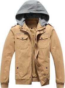 Chaquetas de invierno para hombre de alta calidad, de algodón, tipo piloto, con forro polar, cálidas, gruesas, con capucha extraíble, cortavientos, talla grande, chaqueta de esquí para hombre. - Product Image 5