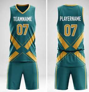 Conjunto de Uniforme de Baloncesto Profesional Personalizado al por Mayor para Hombre, Camiseta sin Mangas y Pantalones Cortos, Conjunto de Uniforme de Baloncesto Reversible por Sublimación - Product Image 2