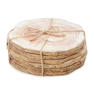 Posavasos de madera maciza hecha de madera natural personalizada para posavasos de piedra, suministros a granel disponibles por artesanía de media luna - Product Image 2