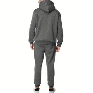 Conjunto deportivo informal de invierno para hombre, sudadera con capucha de forro polar y pantalones, estilo urbano, proveedor OEM. - Product Image 2