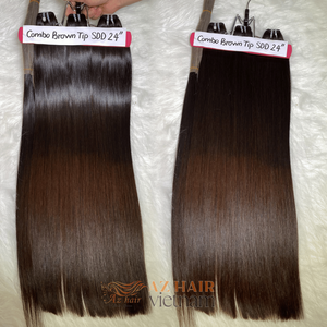 Extensiones de cabello humano vietnamita de la mejor calidad, Color negro Natural, longitud personalizada, paquetes de trama de máquina - Product Image 2