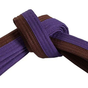 Ceintures de karaté unisexes de haute qualité en coton, logo brodé personnalisé pour les arts martiaux de combat, ceintures de BJJ de haute qualité, OEM - Product Image 4
