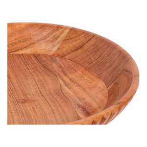 Cuenco para servir de madera de acacia ecológico, vajilla de técnica pulida de madera de Mango, mango de Metal para servir comida de fiesta - Product Image 3