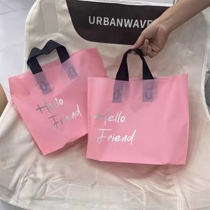 Sacs de courses réutilisables pliables personnalisés avec logo imprimé en gravure, en matériau LDPE/HDPE de luxe, recyclables, avec poignée à valve de longueur de main - Product Image 1