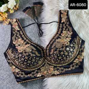 Chemisier ethnique indien le plus exclusif pour saree chemisier sari lourd de style indien et pakistanais grande taille disponible bas prix - Product Image 6