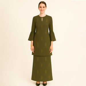 Modesto de talla grande Abaya vestido colección de boda hecho a mano Georgette tela hasta el suelo transpirable ligero antiestático sólido - Product Image 4