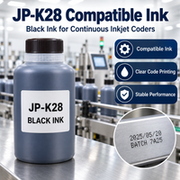 Encre noire de remplacement Hitachi JP-K28 pour codeurs à jet d'encre continu