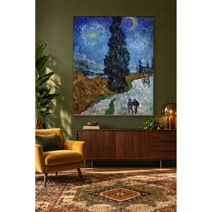 Impression sur toile Fida Van Gogh Cèples et route de la Nuit étoilée - Product Image 3