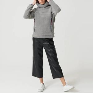 New Fashion Unisex Embroidery <b>Hoodies</b> Pullover Custom Sweatshirt Quarter Knitted <b>Sherpa</b> Fleece <b>Hoodies</b> - Product Image 2