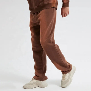 Nuevos pantalones de chándal hechos a medida de alta calidad para hombres con 100% pantalones de chándal holgados de algodón de peso pesado grueso para hombres - Product Image 2