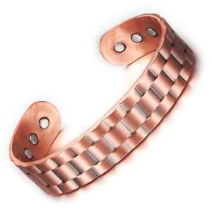 Magnetic Therapy <b>Copper</b> <b>Bracelets</b> Fashionable Vintage Star Design Unisex Magnetic Bands with Health Benefits - Product Image 4