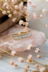 10K Baguette ทองและรอบตัดเพชรวงแหวนเพชรเติบโตในห้องปฏิบัติการตัดเพชรกลมกลมเพชรแหวนหมั้น - Product Image 5