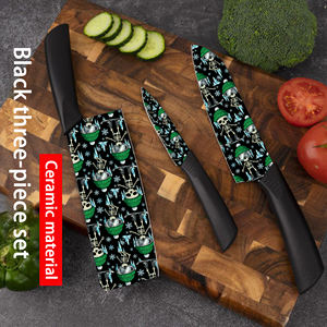 Ensemble de couteaux de chef professionnels les plus vendus, 9 pièces, lames en céramique de haute qualité, plastique, passe au lave-vaisselle, pour utilisation en restaurant, en stock - Product Image 5