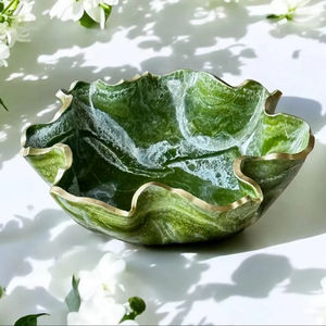 High Quality Epoxy Resin Food Bowl with Durable and Shiny Surface Elegant Epoxy Resin Food Bowl for Serving Salads Snacks - Product Image 1