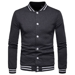 <b>Mens</b> varsity <b>jacket</b> with cropped style and modern casual fashion - Product Image 1