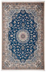 Alfombra de Lujo Persa Nain 9La Anudada a Mano, de Lana y Seda - Product Image 2