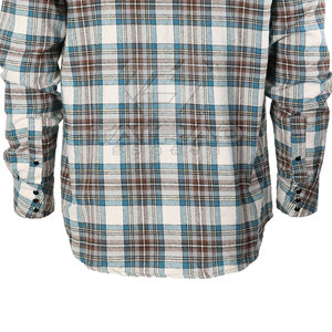 Chemise en flanelle pour homme, 100% coton, couleur unie, haute qualité, prix bas, meilleur design, style poche poitrine, décontractée, respirante, automne - Product Image 6