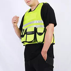 เสื้อกั๊กนิรภัยเสื้อกั๊กมองสูงอเนกประสงค์ปรับแต่งได้มีหลายกระเป๋าเพิ่มความปลอดภัยและความปลอดภัย - Product Image 2