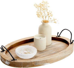 ถาดไม้รูปไข่สำหรับเสิร์ฟผิวธรรมชาติ - Product Image 1