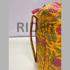 Bolsa de Aseo de Viaje Acolchada Reutilizable en Color Ámbar, Ecológica, Lavable, Grande, Estilo Vintage, para Compras Diarias, Cosméticos - Product Image 5