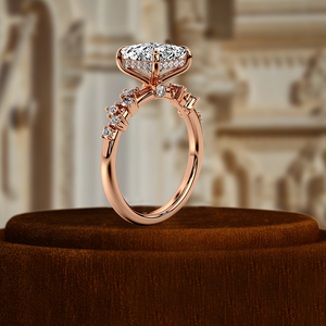 Bague de fiançailles en diamant de laboratoire Hidden Halo 1CT taille princesse, diamant certifié IGI, bague en or 14 carats, cadeau d'anniversaire pour elle - Product Image 4