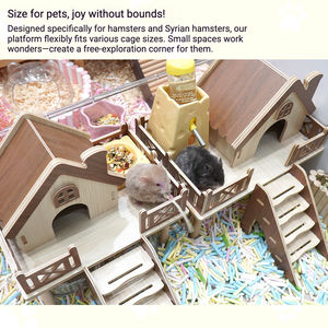<span class=keywords><strong>Casa</strong></span> <span class=keywords><strong>para</strong></span> Hámster <span class=keywords><strong>de</strong></span> Madera Maciza Ecológica y Popular con Ensamblaje DIY - Product Image 4