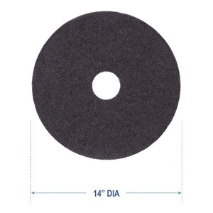 Discos de Limpieza de Pisos Negros Boardwalk BWK4014BLA de 14 Pulgadas, 5 por Caja - Product Image 4