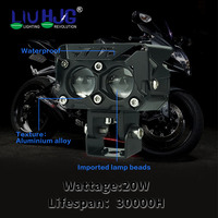 Venta Caliente LIU Hjg Faros Antiniebla de Doble Color para Motocicleta, Luces para Bicicleta, Proyector para Automóvil, Luces Antiniebla de Conducción con 2 LED