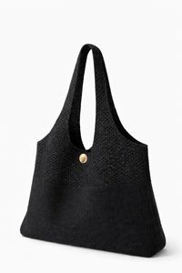 Bolso de Hombro Tejido Estilo Boho Chic para Mujer, Bolso Tote de Ganchillo Hecho a Mano, Informal, para Playa, Verano, Gran Capacidad, Sin Forro, Elegante - Product Image 4