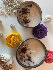 2025 vela de cáscara de coco reciclada Hot Pick vegana sostenible hecha a mano para Eco Home Spa-Like Feel juegos de regalo de Turismo Cultural - Product Image 2