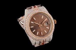 Reloj de Lujo de Moda de Acero Inoxidable con Diamantes Cultivados en Laboratorio VVS de Alta Calidad, Estilo Clásico, con Movimiento de Cuarzo, Estilo Hip Hop - Product Image 3