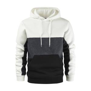 Hombres Color Block Hoodie Custom Logo Casual Pullover Streetwear Sudadera - Product Image 3