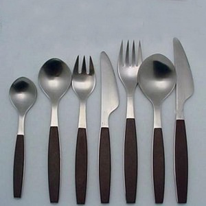Gran oferta, cubiertos de acero inoxidable de calidad Premium, elegante boda, ecológico, mango de resina negra, juego de cubiertos de plata pulida - Product Image 3