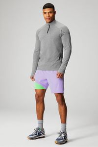 Shorts d'entraînement 2-en-1 pour hommes, durables, à séchage rapide, avec logo sur le devant, poches et couche de compression intérieure, design sportif léger - Product Image 5