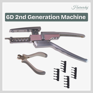 Hairarchy 6D Machine d'extension de cheveux indiens Remy 2ème génération Installation rapide Équipement professionnel de salon Trame simple en vrac - Product Image 2