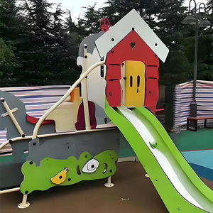 ألواح البولي إيثيلين الداخلية والخارجية ، مجموعة مزلاجة للأطفال ، مرافق تسلية رياض الأطفال ، شبكة حمراء - Product Image 4