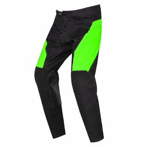 Pantalon de moto pour homme, noir et rouge, pantalon de course de protection pour motard avec rembourrage pour les genoux - Product Image 4