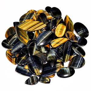 Hermosa piedra preciosa de cuarzo de ojo de tigre natural cabujón suelto en tamaños de forma mixta al por mayor para la fabricación de joyas - Product Image 2