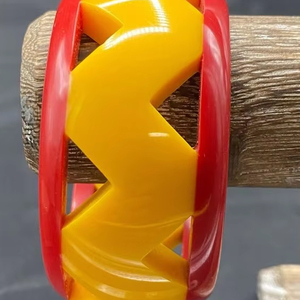 Handmade Resin and Wood <b>Bracelet</b> Bangle New Design Resin Bangles for <b>Girls</b> and Women for Wedding or Gift Main Material Brass - Product Image 3