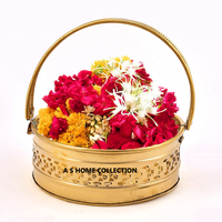 Panier-cadeau de Design moderne luxueux panier en métal fait à la main pour les mariages meilleurs voeux accessoire de stockage forme irrégulière
