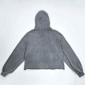 Sweat-shirt en coton lourd délavé par le soleil de haute qualité, à personnaliser, surdimensionné, délavé à l'acide, pour homme - Product Image 6