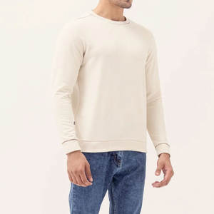 Vêtements de rue de couleur peau Sweat-shirt uni personnalisé de haute qualité Sweat-shirt à la mode pour hommes avec impression de logo personnalisé - Product Image 5