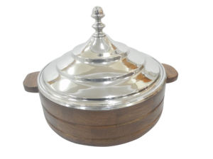 Vaisselle de fête de mariage pour la restauration marmite isolée à double paroi en acier inoxydable au design moderne marmite de service - Product Image 2